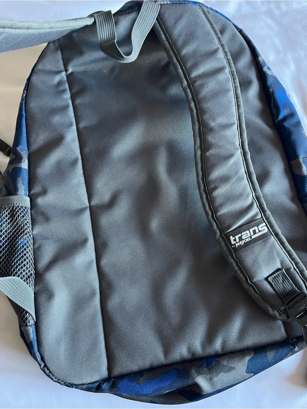 Trans by JanSport Blue Camo Backpack School Bookbag Travel Daypack